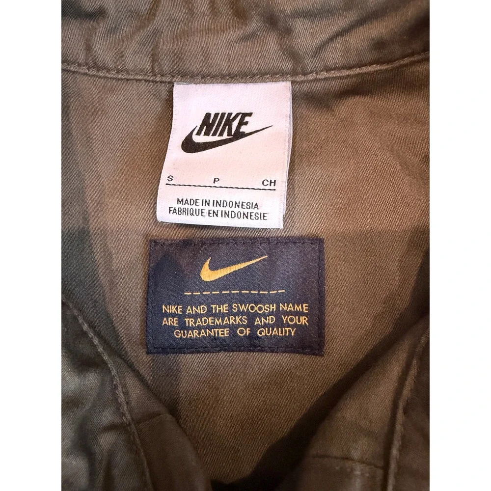 Nike Life Mens Short Sleeve Military Work Shirt Rough Green DX3340-325 Small